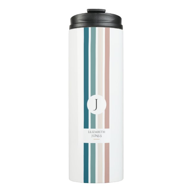 Minimalist design in pastel colours thermal tumbler (Front)