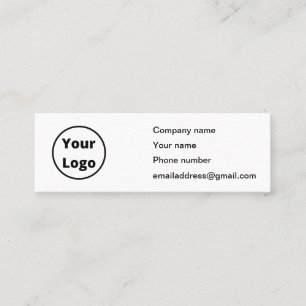 Minimalist Design with Custom Logo and QR Code Min Mini Business Card