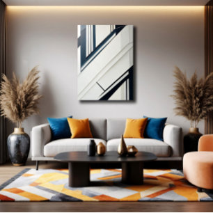 Minimalist Diagonal Geometry Canvas Print