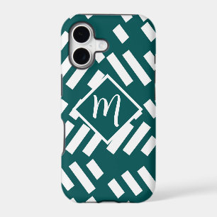 Minimalist Diagonal Striped Pattern, Monogram