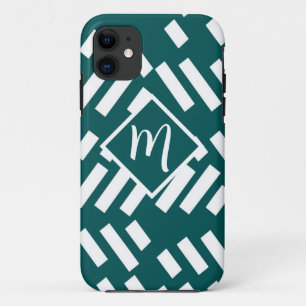 Minimalist Diagonal Striped Pattern, Monogram Case-Mate iPhone Case
