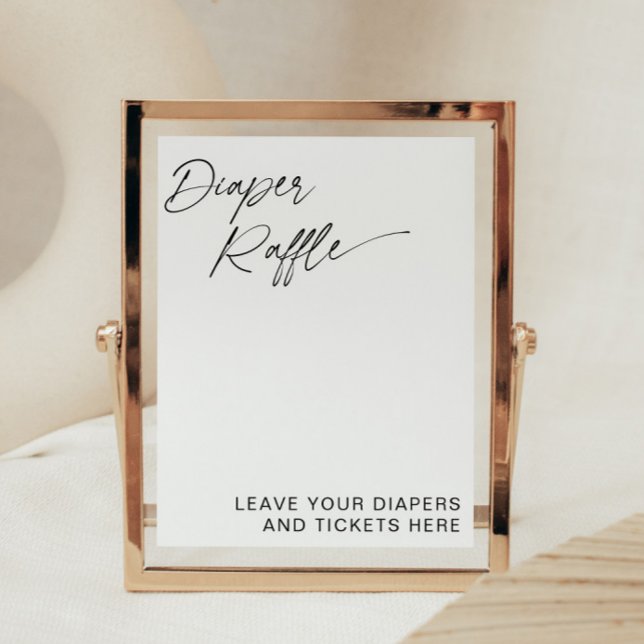Minimalist Diaper Raffle Sign (Creator Uploaded)