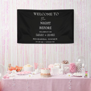 Minimalist Dinner Welcome Backdrop Banner