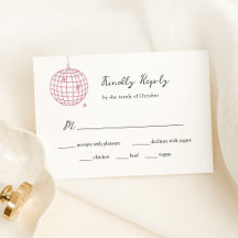 Minimalist Disco Ball Wedding | Meal Choice