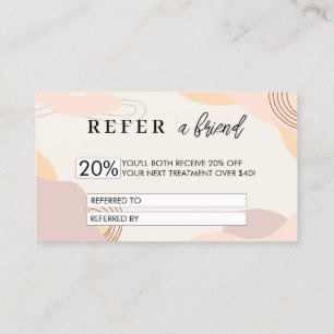 Minimalist Discount Referral Card Refer a Friend