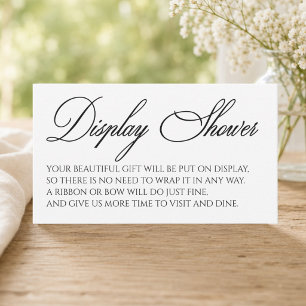 Minimalist Display Shower Invitation Insert