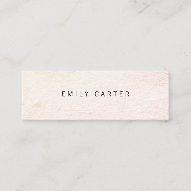 Minimalist Distressed Mini Business Card (Front)
