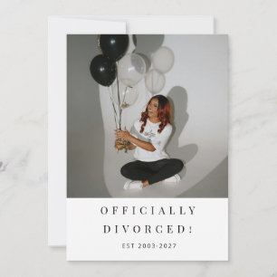 Minimalist Divorce Announcement Photo Card