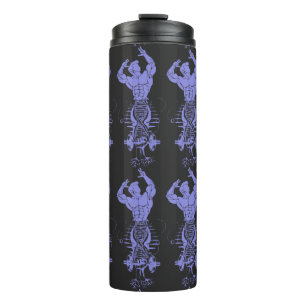 Minimalist DNA Gym Design – Fitness Motivation Thermal Tumbler