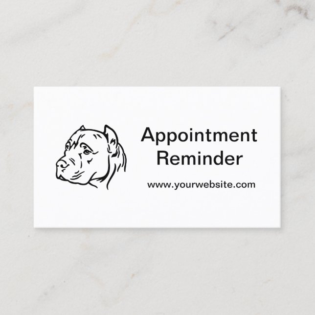 Minimalist Dog Care Services Appointment Card (Front)
