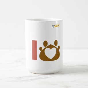 Minimalist Dog Dad Coffee Mug - I Love My Dog Paw