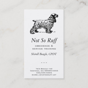 Minimalist Dog Illustration Professional Business Card