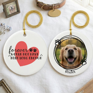 Minimalist Dog Mom Memorial Paw Print Ceramic Tree Decoration