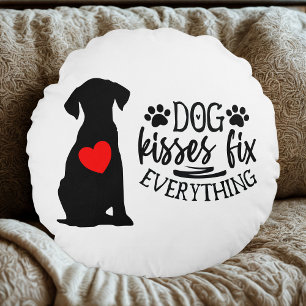 Minimalist Dog Mum – Sweet Pet Lover Gift Round Cushion