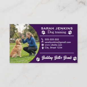 Minimalist Dog Trainer Business Card