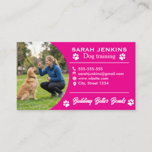 Minimalist Dog Trainer Business Card 