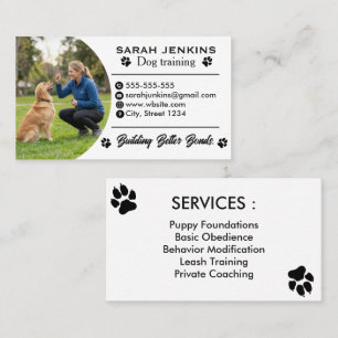 Minimalist Dog Trainer Business Card Template 