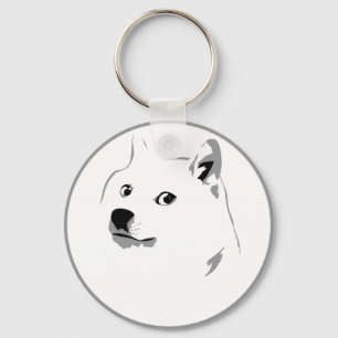 Minimalist dogecoin keyfob key ring