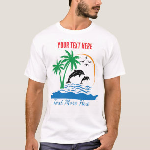 Minimalist Dolphin Line Art – Elegant Ocean Animal T-Shirt