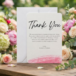 Minimalist Doodle Wedding Thank You Card