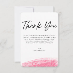 Minimalist Doodle Wedding Thank You Card