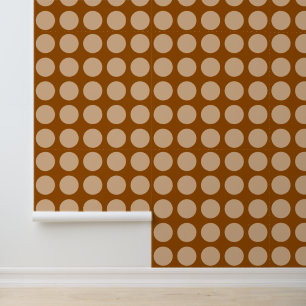 Minimalist Dots with Colour Brown Wallpaper