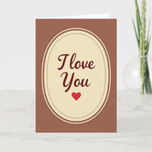 Minimalist Dotted I Love You Matte Card