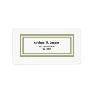 Minimalist Double Gold Frame Label