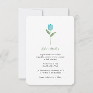 Minimalist Downy Tulip Invitation