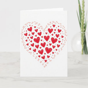 Minimalist Drawn Hearts Card