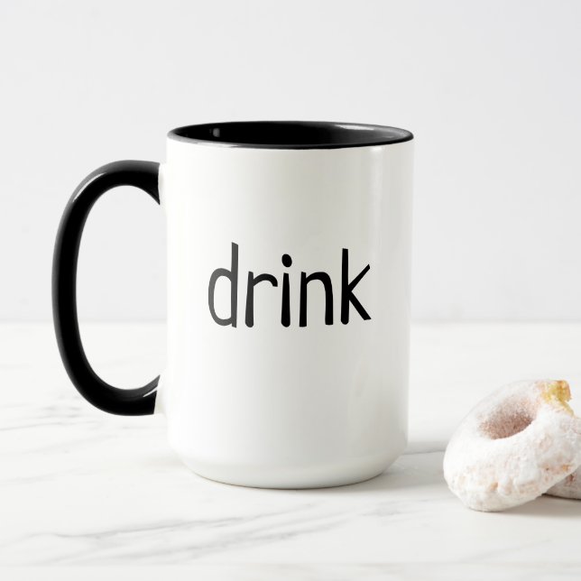 Minimalist "drink" Mug (With Donut)