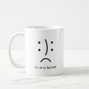 Minimalist Dual Emotion Face Mug