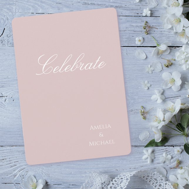 Minimalist Dusky Pink and White Invitation (Creator Uploaded)