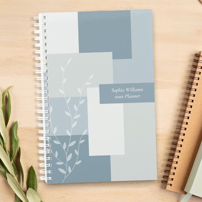 Minimalist Dusty Blue Abstract Botanical Planner (Creator Uploaded)