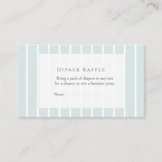 Minimalist Dusty Blue Baby Shower Diaper Raffle Enclosure Card