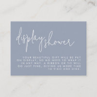 Minimalist Dusty Blue Bridal Shower Display Shower