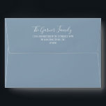 Minimalist Dusty Blue Matching Bat Mitzvah  Envelope<br><div class="desc">Minimalist Classic Dusty Blue Matching Bat Mitzvah Envelope with Preprinted Return Address</div>