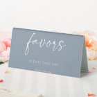 Minimalist Dusty Blue Modern Classic Wedding Favou