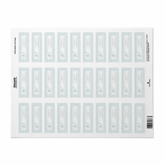 Minimalist Dusty Blue Oh Baby Elephant Baby Shower (Full Sheet)