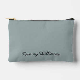 Minimalist Dusty Blue Professional Simple Accessory Pouch