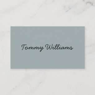 Minimalist Dusty Blue Professional Simple Business Card