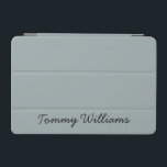 Minimalist Dusty Blue Professional Simple iPad Mini Cover<br><div class="desc">These simple,  minimalist can be personalised to include a name or any text of your choice. If you don't want any text and would prefer just a blank,  then you can simply delete the text.</div>