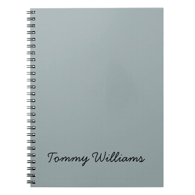 Minimalist Dusty Blue Professional Simple Notebook (Front)