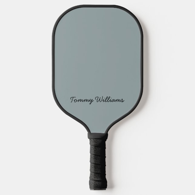 Minimalist Dusty Blue Professional Simple Pickleball Paddle (Front)
