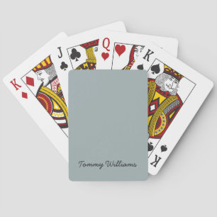 Minimalist Dusty Blue Professional Simple Playing Cards