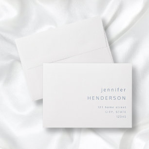 Minimalist Dusty Blue Typography Envelope