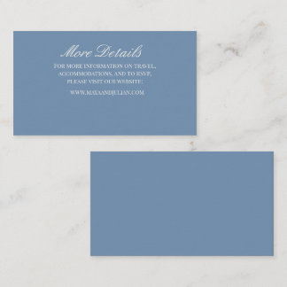 Minimalist Dusty Blue Wedding Enclosure Card