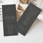 Minimalist Dusty Grey Wedding Ceremony Program<br><div class="desc">Design features an handwritten font and modern minimalist design. Designed to coordinate with for the «SERENA» Wedding Invitation Collection. To change details, click «Personalise». To move the text or change the size, font, or colour, click «Click to customise further» It. View the collection link on this page to see all...</div>