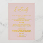 Minimalist Dusty Pink Details Real Gold Wedding