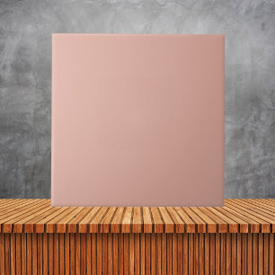 Minimalist Dusty Pink  Plain Solid Colour    Tile